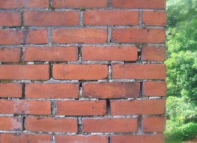 cracked brick mortar can be an area that causes leaks