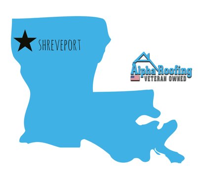Shreveport LA is a servicing city icon for Alpha Roofing